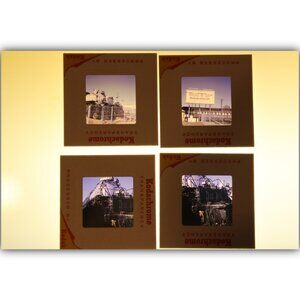 4 Vintage slides of the Age of Steam Museum taken in 1969 Union Pacific 4018